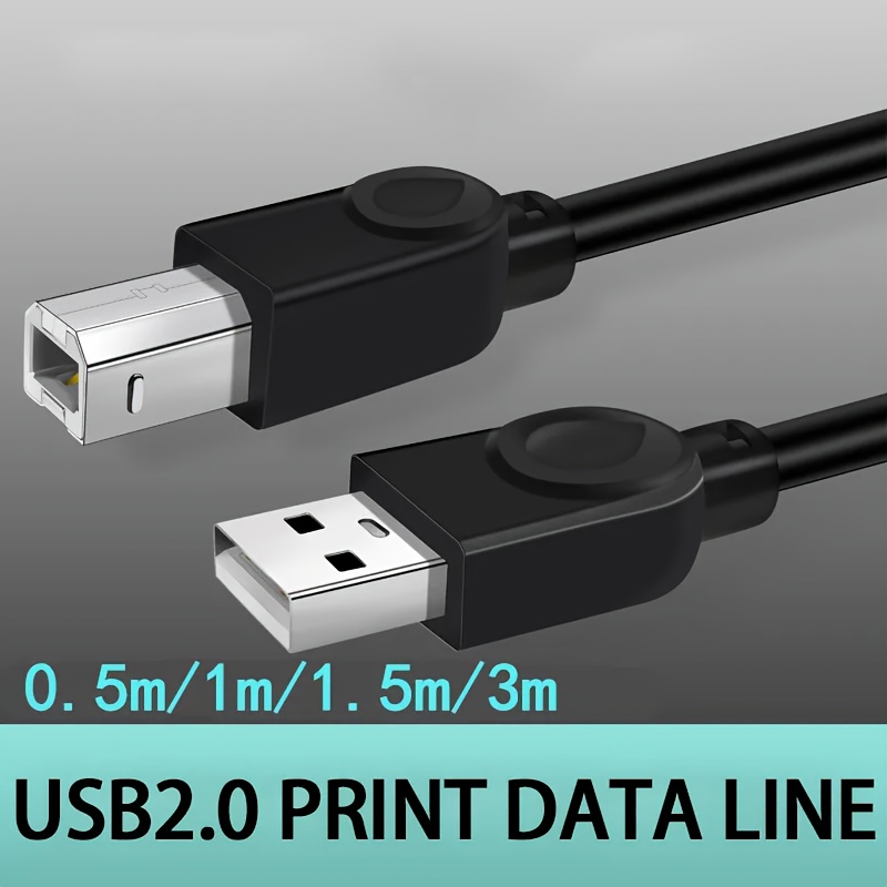 USB 3.0 Type A to Type B Printer Cable FAST USB 3 Lead BLACK 1m 2m 3m 5m