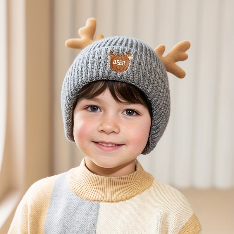 Gorro Niños Jersey Niña Gorro Tejido Protección Oídos Otoño - Temu