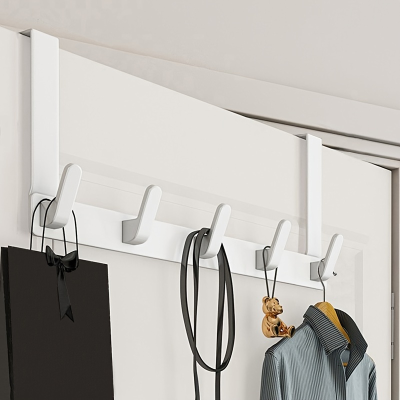 Encozy Over The Door Hooks,Coat Rack for Hanging Clothes Hat Towel (Heavy  Duty White 1pcs)