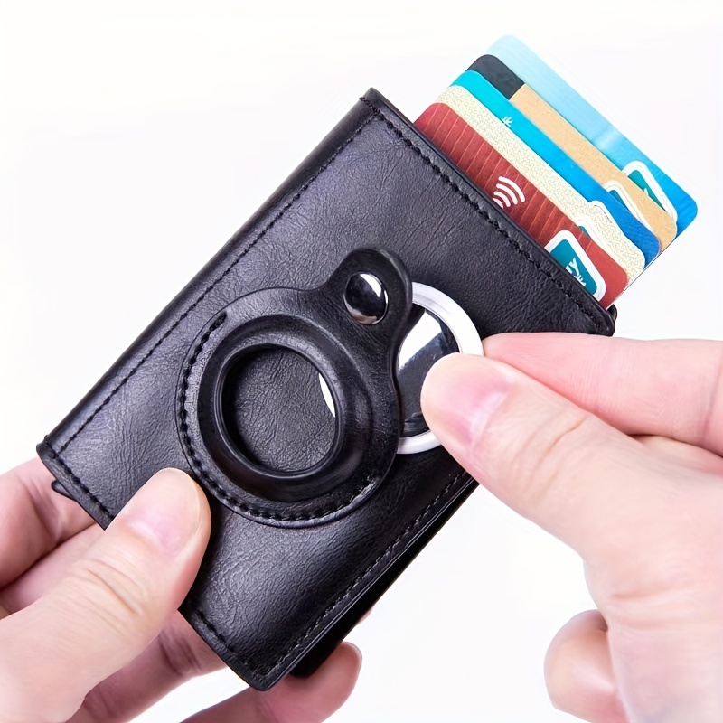 Men's RFID Blocking Card Holder With AirTag Holder Slim