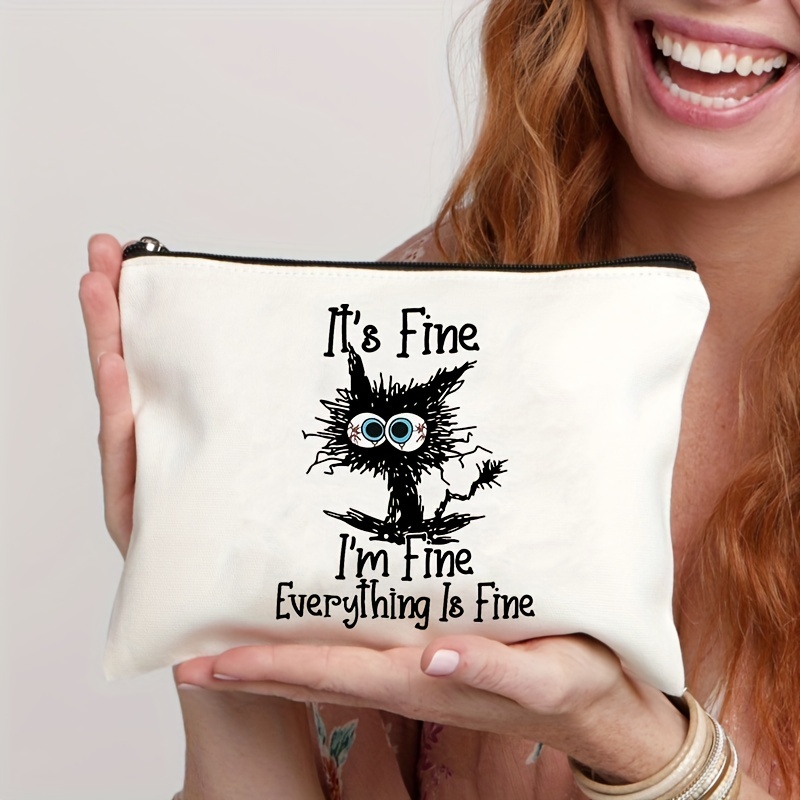 Funny Cat Toiletry Bag Portable Travel Storage Bag