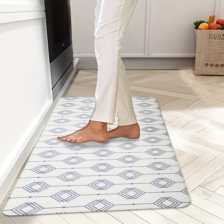 Long Kitchen Mat Waterproof and Oil-proof Kitchen Floor Mat Anti-fatigue  Foot Pad Anti-slip Wear-resistant Kitchen Rug Door Mat