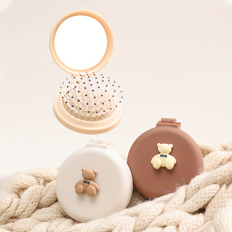 

1pcs , Round Portable Bear Decor , Airbag Massage Comb, Size Styling Tool For