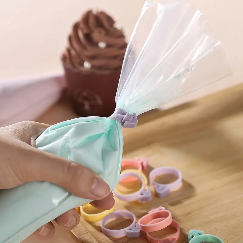 Silicone Piping Bag Ring Set Easy To Clean And Dishwasher - Temu