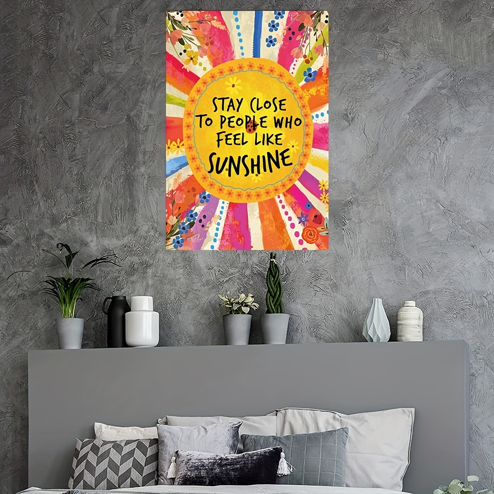 Inspirational Quotes Motto Framed Canvas Wall Art Gifts - Temu Canada