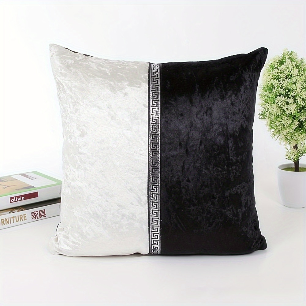 1pc Velvet Pillowcase, Living Room/room Sofa Decorative Cushion Cover, Soft Pillowcase