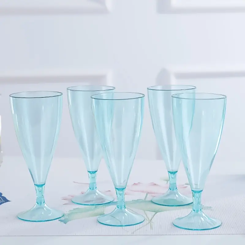 Set Plastic Wine Glass Detachable Luxury Tranaparent Wine Glasses Champagne Cups  Portable Wine Cup Set Wedding Anniversary Decor Birthday Party Supplies  Summer Party Outdoor Decorations Outdoor Party Favors