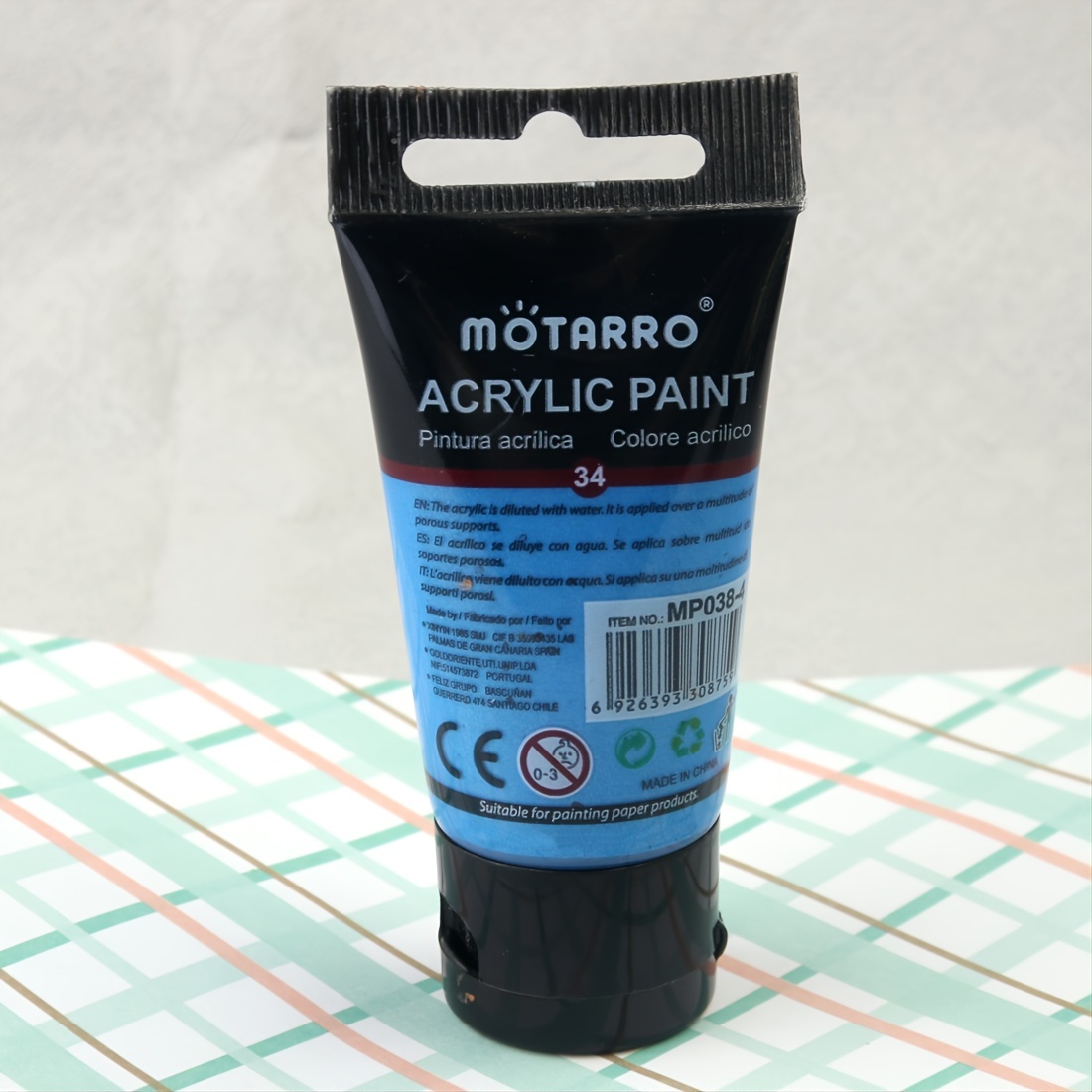 Light Blue Acrylic Paint In Tube For Art Beginners Hobby - Temu