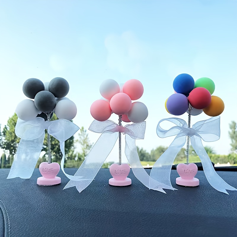 Décoration de tableau de bord de voiture, ballons colorés d'intérieur de