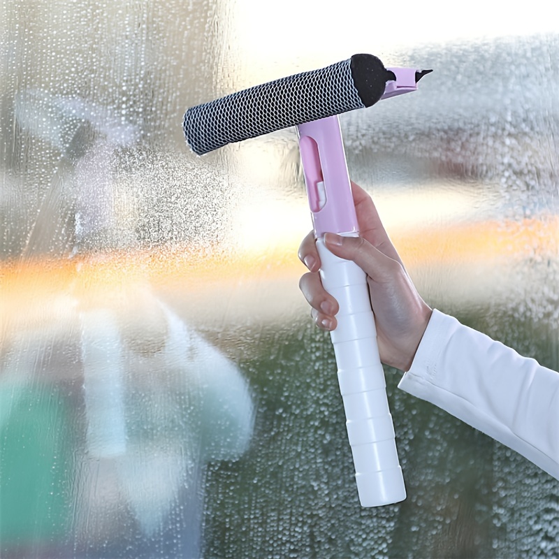 Car Window Squeegee 3-in-1 Glass Cleaner Spray Wipe Scraper Mirror