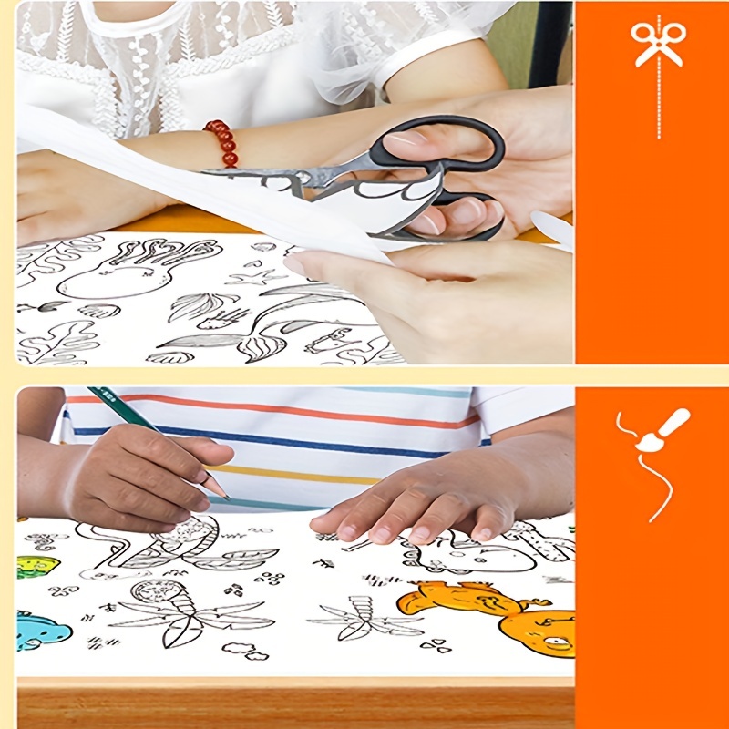 Coloring Paper Roll For Kids Sticky Drawing Paper Roll,118*11.8