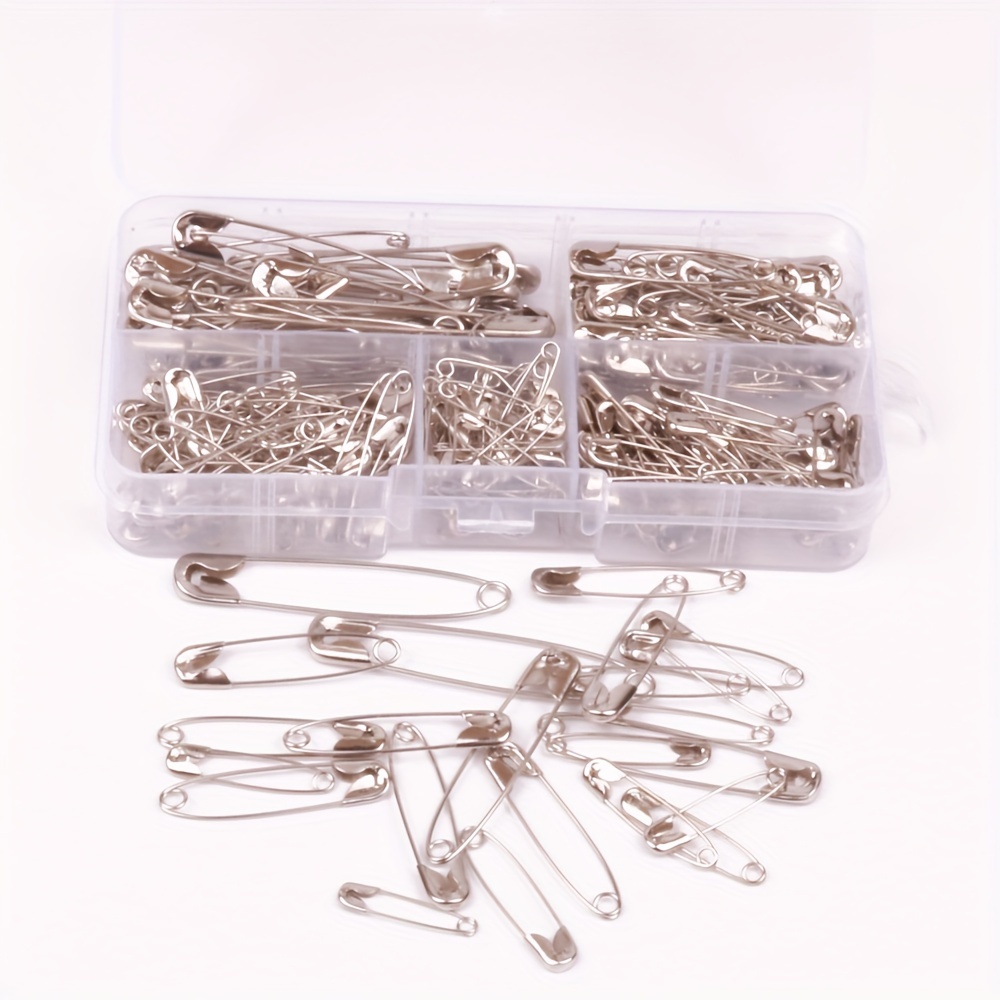 Assorted Safety Pins Sturdy Nickel Plated Steel - Temu