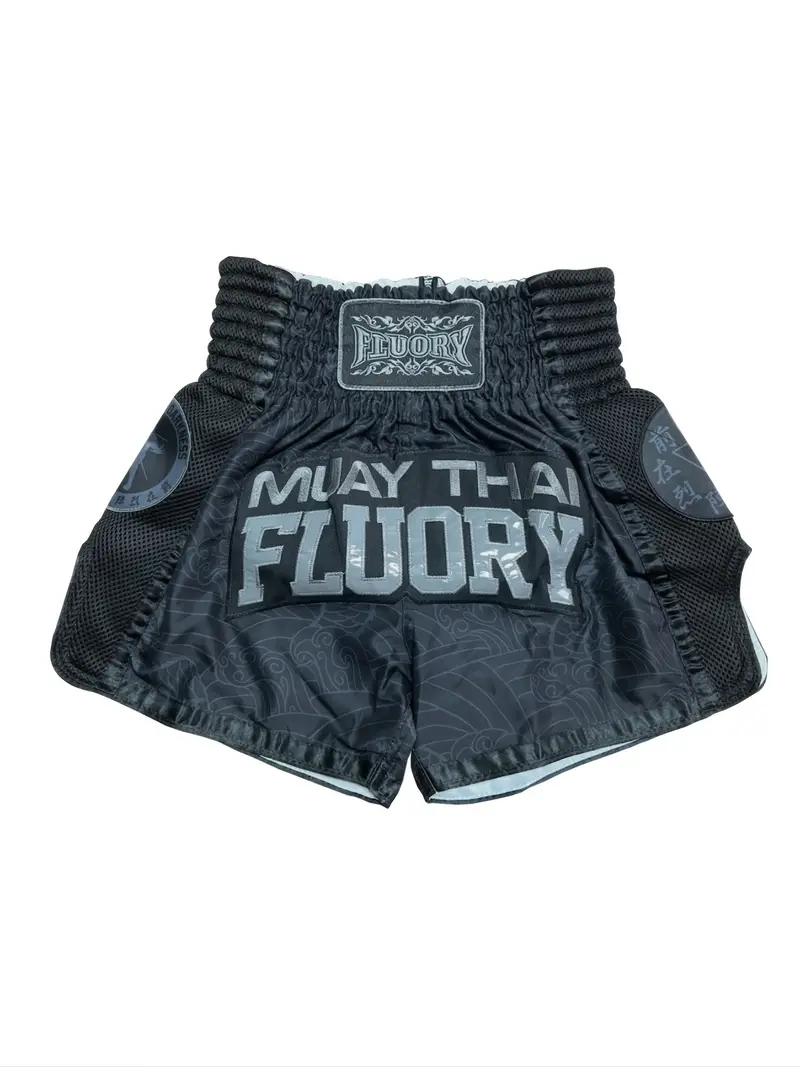 Pantalones cortos de Muay Thai para hombre, pantalones cortos de boxeo para  entrenamiento, competición, gimnasio