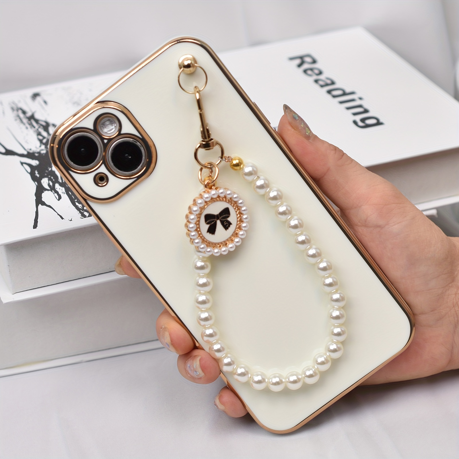 Luxury Diamond Strap Bracelet Wave Water Ripple Phone Case For