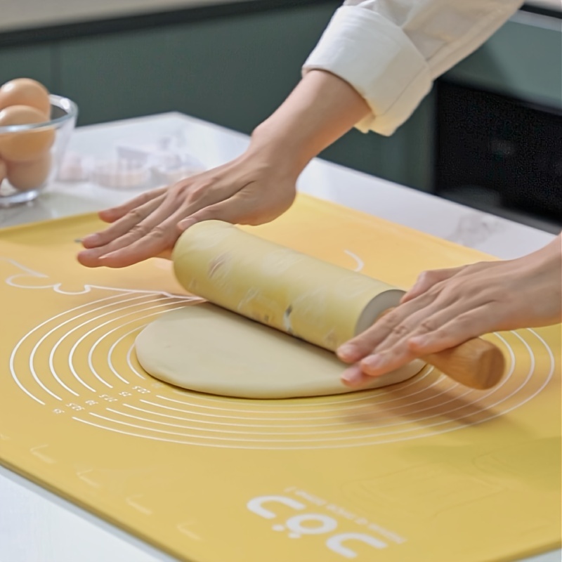 4 Sizes Non-slip Non Stick Silicone Pastry Mat Silicone Baking Mat Counter  Mat Dough Rolling Mat Oven Liner Fondant Pie Kneading Mat