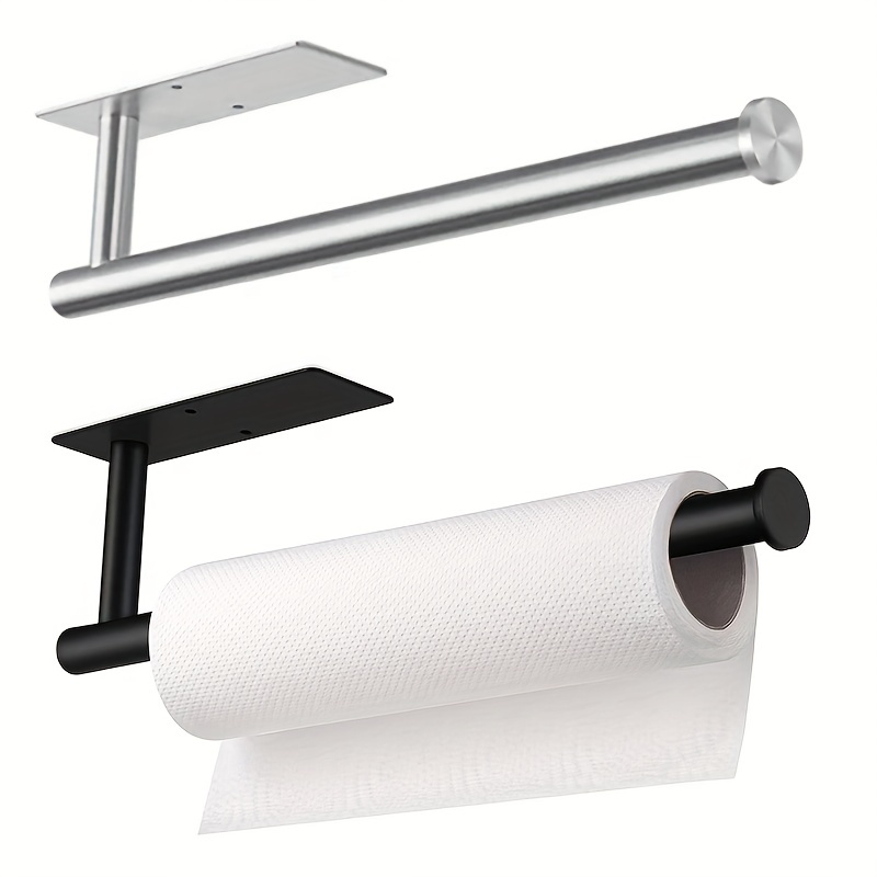 Black Paper Towel Holder Vertical Paper Towel Holder Under - Temu