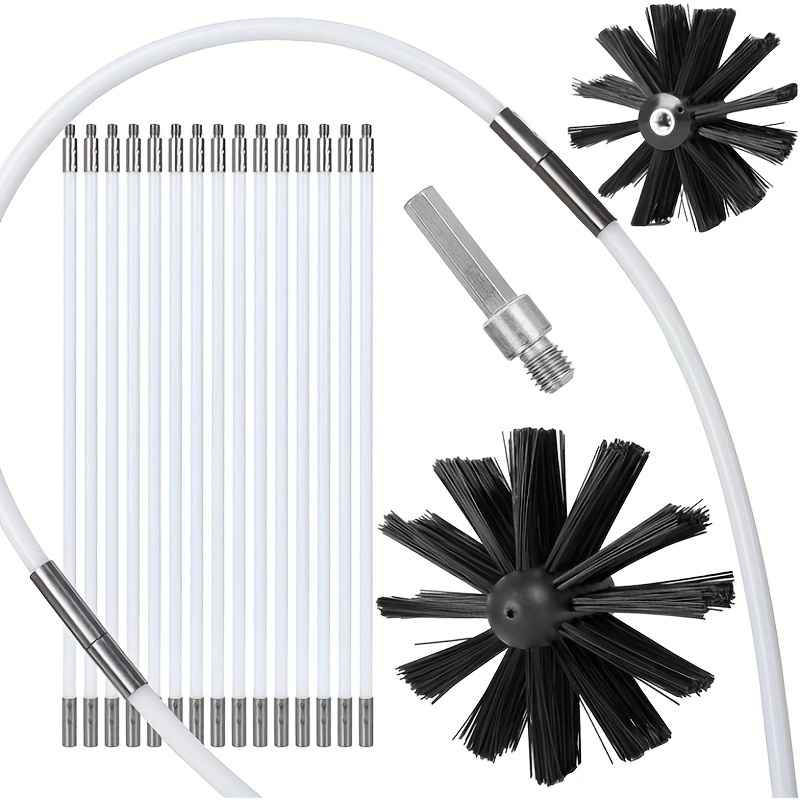 30 Ft Dryer Vent Cleaner Kit,Lint Remover Flexible Brush, Cleaning Tool Vent