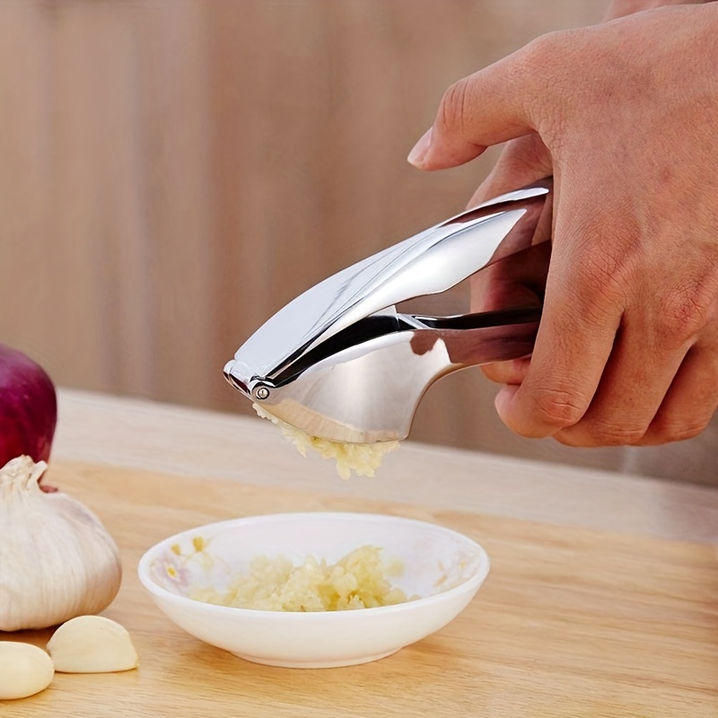 Garlic Press Stainless Steel Kitchen Garlic Crusher Easy To Clean