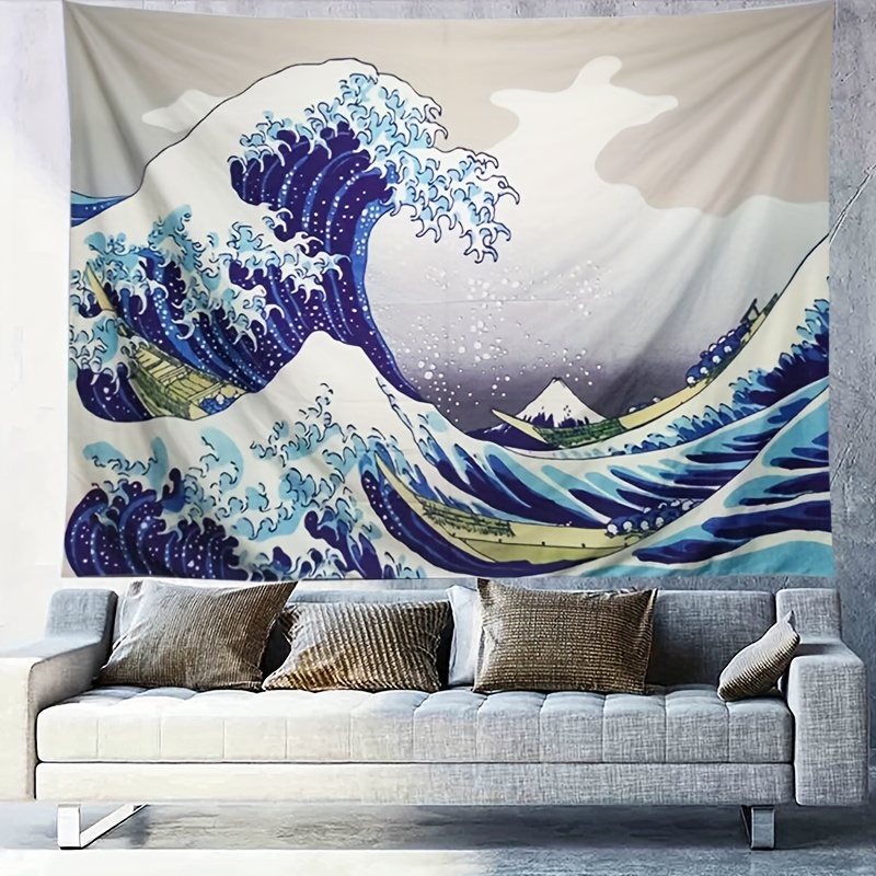 Japanese cheap wave tapestry