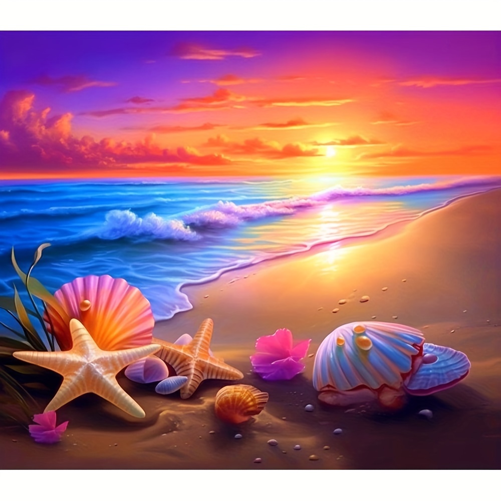 Beach Sea Shells, 5D Diamond Painting Kits