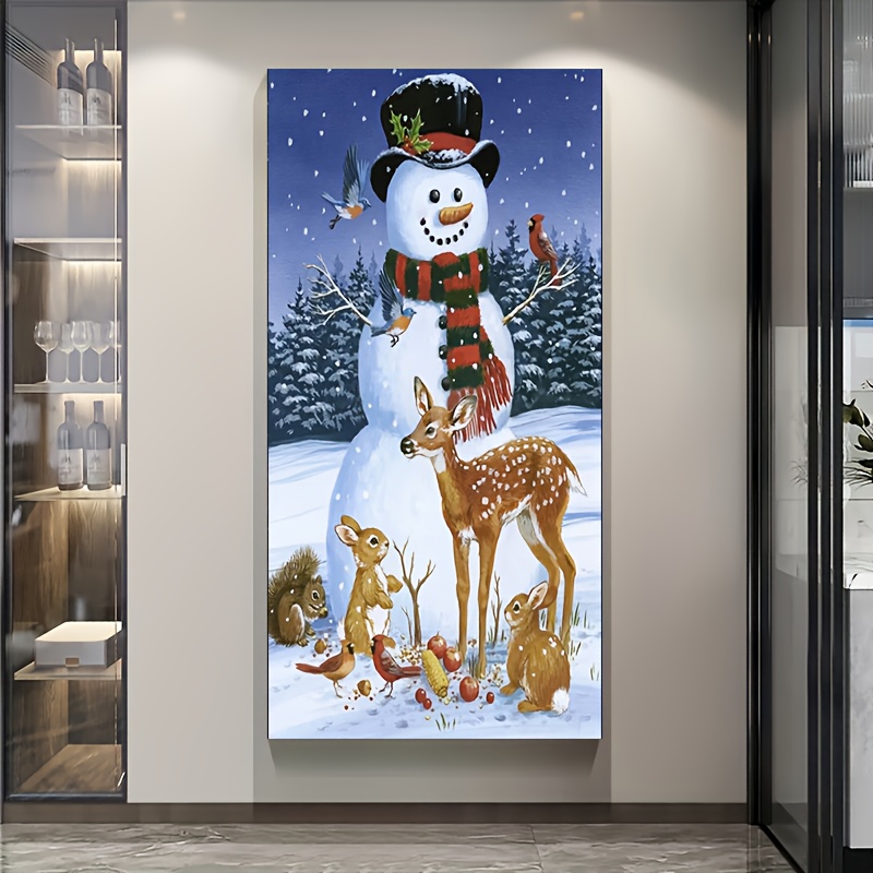 Snowman Diamond Painting, Christmas Diamond Art Kit, Home
