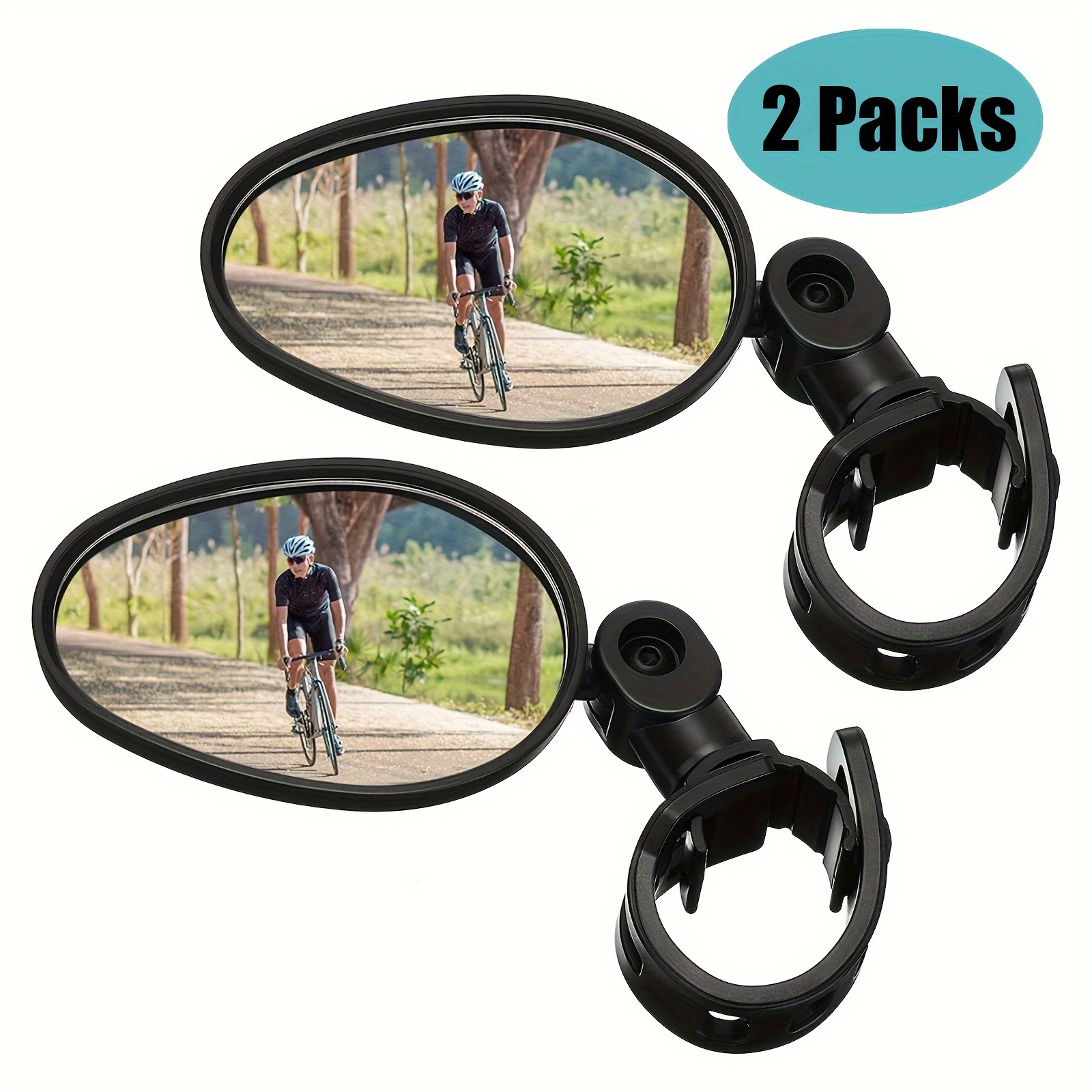 2pcs Fahrradspiegel, Verstellbarer Drehbarer Lenker Spiegel,  Fahrrad-Rückspiegel Für Mountainbike Und Rennrad
