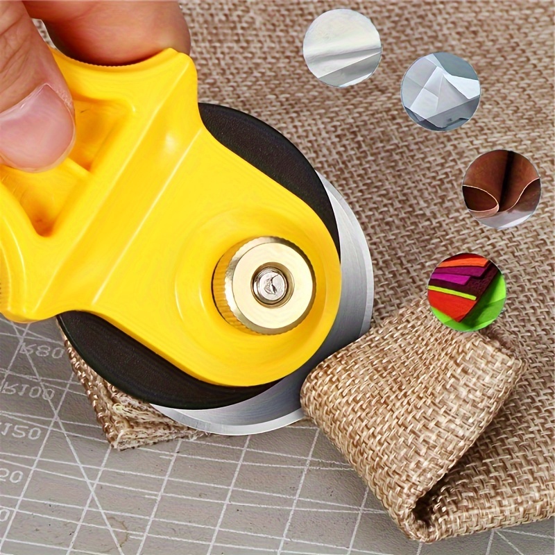 

1pc Cutter Manual Diameter Wheel Cutter Round Hobnail Fabric Cutter For Paper Craft, Quilting Sewing Art Craft Rotary Cutter With 28mm/45mm Round Blade