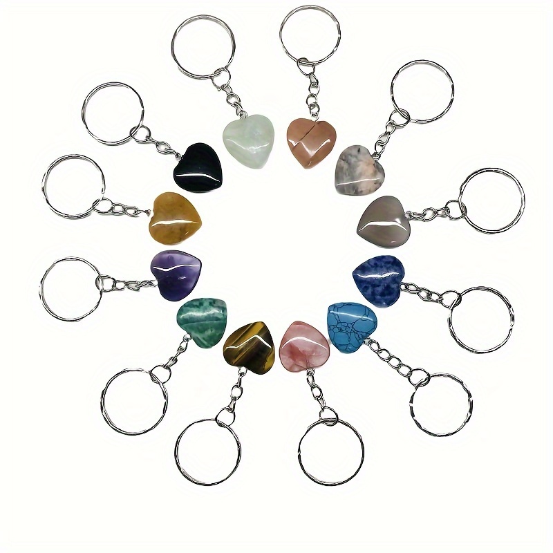 Crystal Fashionable Keyrings Keychains Empty Stone Holder - Temu