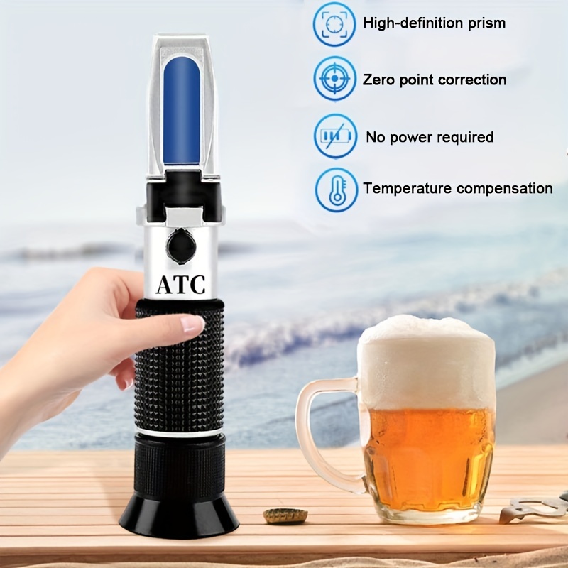 Acheter Réfractomètre ATC portatif pour alcool 0-25% 0-40% Brix, compteur  de Concentration de jus de raisin et de sucre