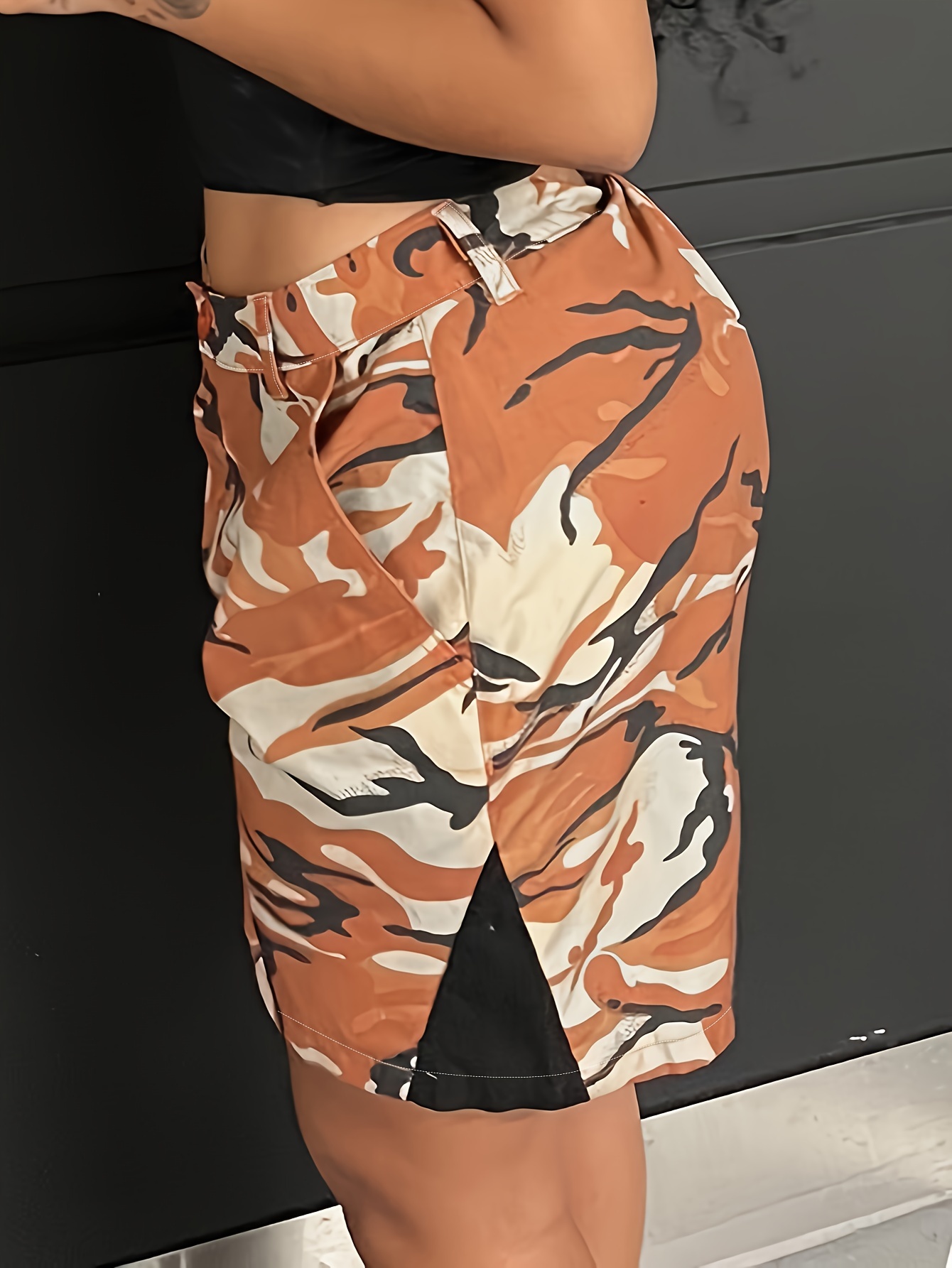 Orange camo best sale shorts womens