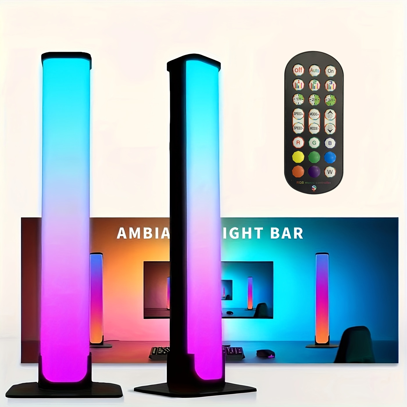 Monitor Light Bar Rgbic Monitor Light Screen Light Bar Dual - Temu