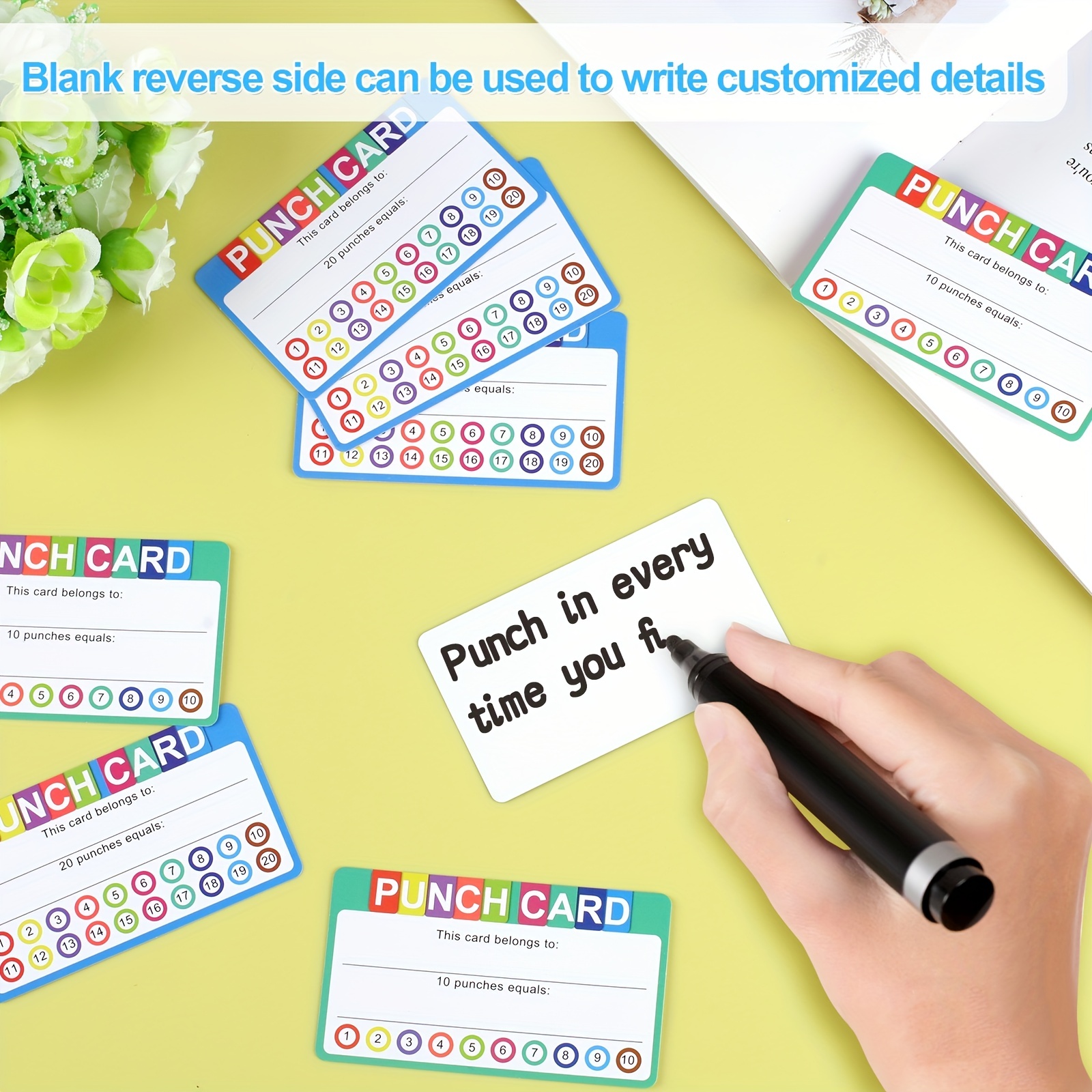 10-50Pcs/pack Punch Cards for Classroom Student Home Behavior Incentive for  Children Motivational Kids Cute Cards My Reward Card - AliExpress