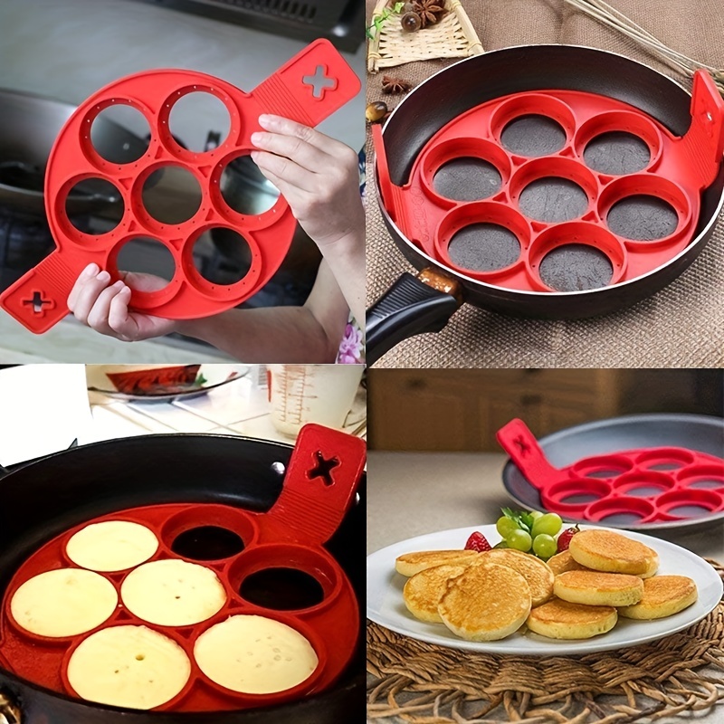 1pc Silicone Cake Mold, Red Cake Pan For Baking