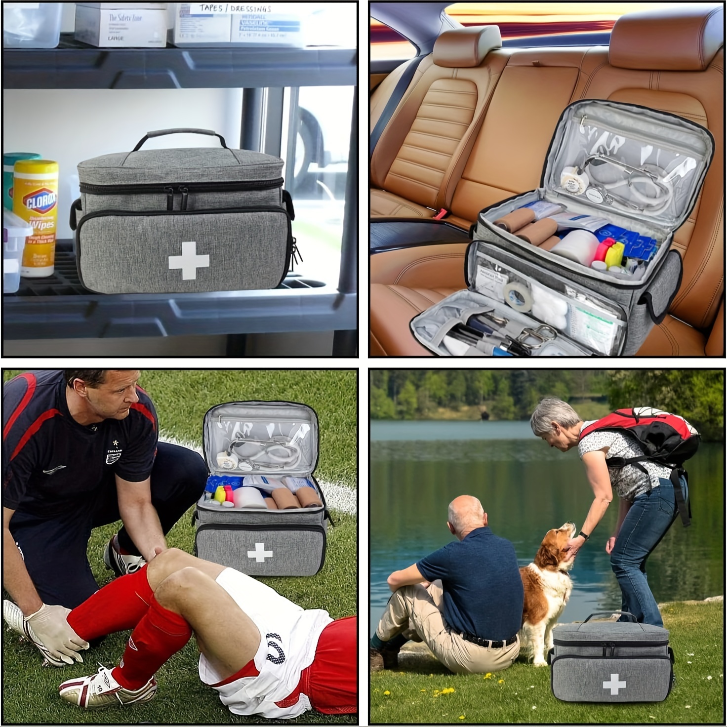 Portable First Aid Tools Storage Bag Organizer for Home Office Car Travel