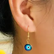 creative devils eye design dangle earrings retro hip hop style personality gift for women girls daily casual details 0
