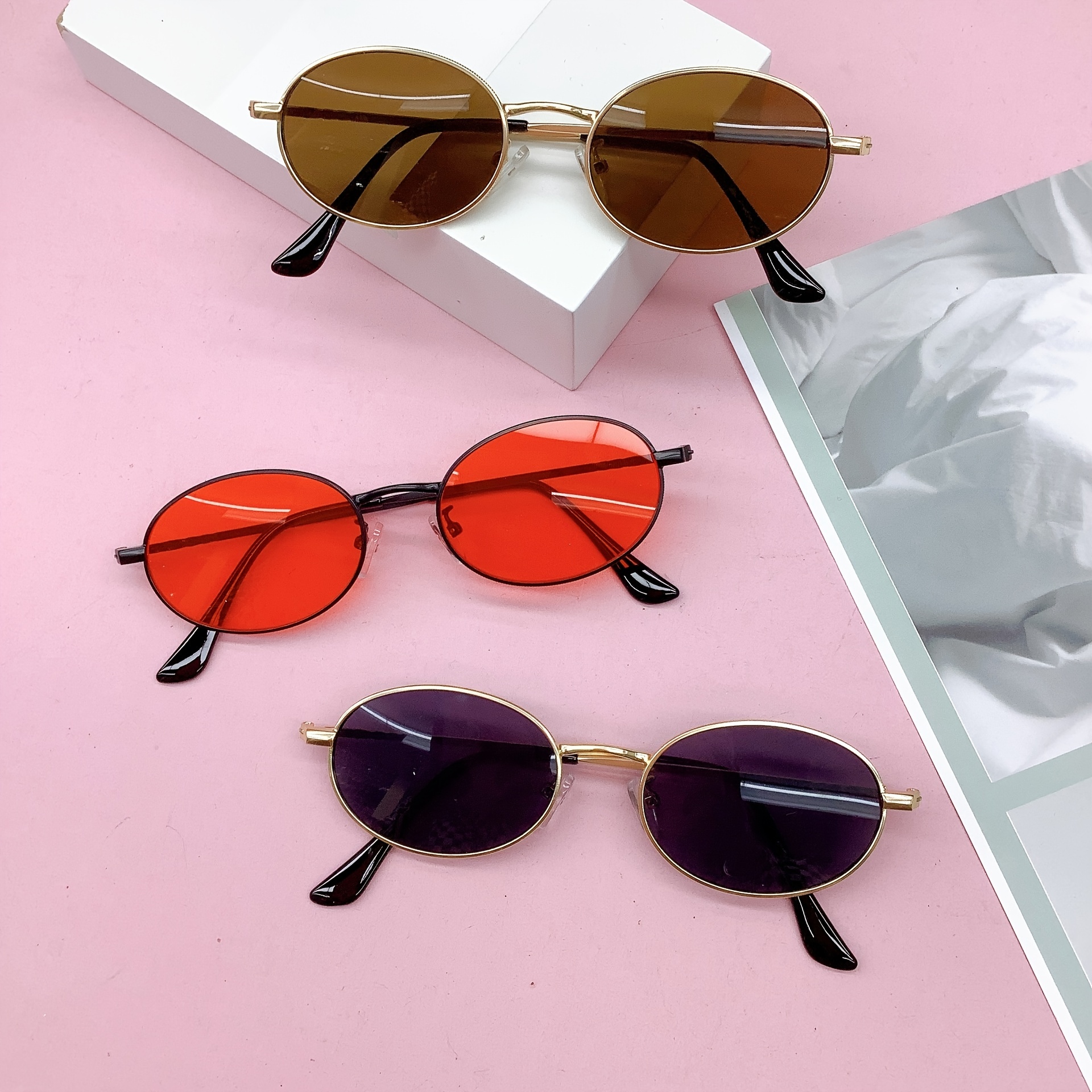 Celebrity Luxury Cat Eye Sunglasses Womens Mens Square Sun Glasses Retro  Pink Leopard Print Glasses Anti-glare gafas de sol