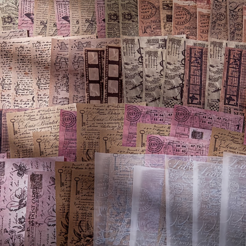 Retro Paper Vintage Paper Fragments Scrapbooking Hand - Temu
