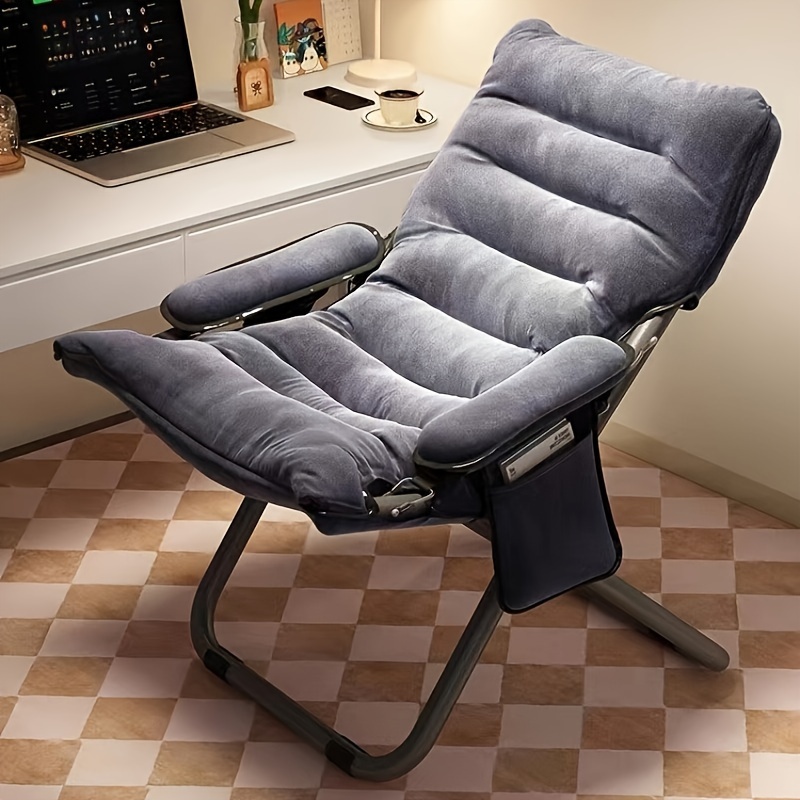Silla de oficina ergonómica, silla de escritorio de malla para computadora  con soporte lumbar de esponja ajustable, cojín grueso, reposabrazos y