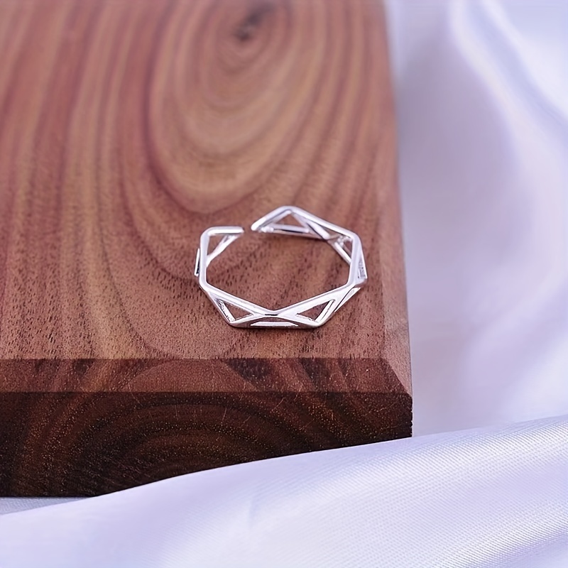 Men's Geometric Ring Adjustable Couple Ring