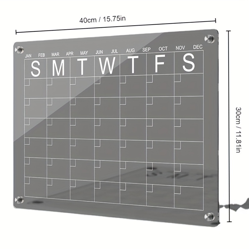 Acrylic Calendar Board Magnetic Dry Wipe Board