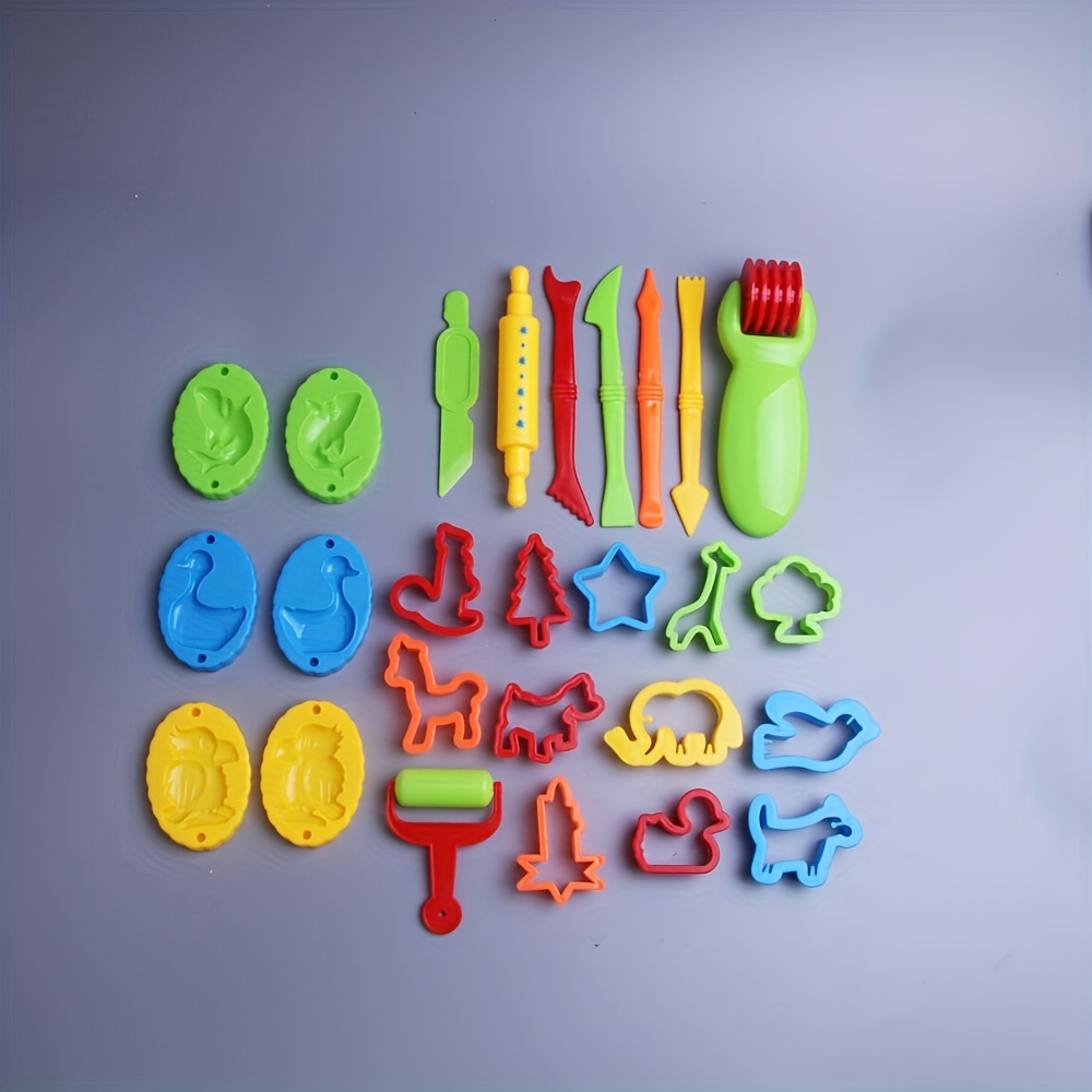 Play Dough Tools Kit With Dough Extruders, Dough Scissors, Playdough  Rollers And Cutters, Plastic Playdough Tools(random Color) - Temu
