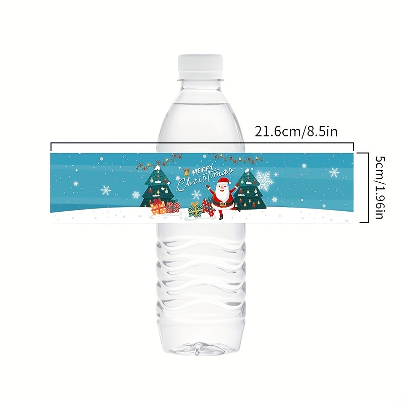 24pcs Christmas Themed Bottle Labels Stickers For Party Water Bottle  Wrapping