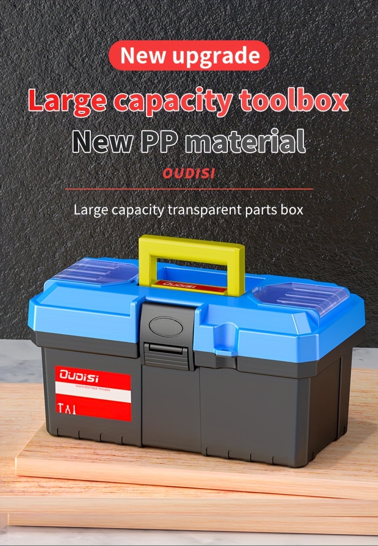Hardware Toolbox Plastic Thick Combination Suitcase - Temu