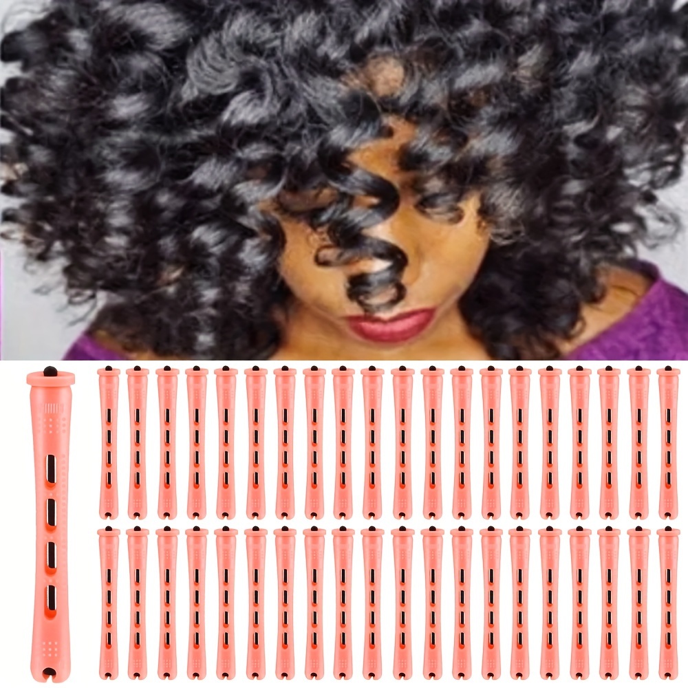 

40pcs/set Perm Rods Set, Cold Wave Perm Rods For Natural Waves & , Diy Hair Rollers Hairdressing Tools