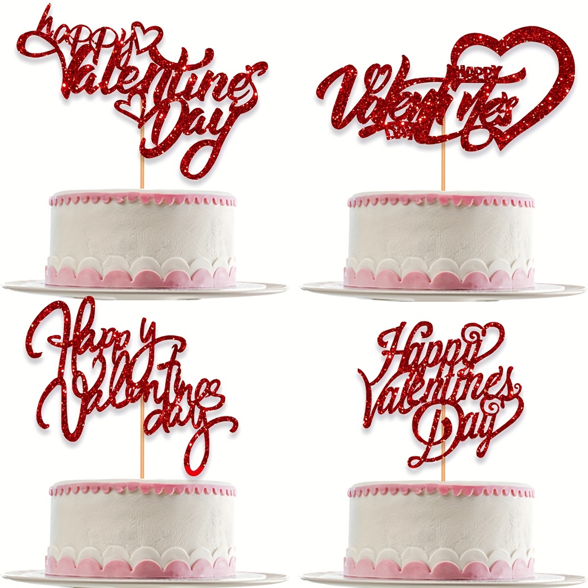 10 Pezzi Decorazioni Torta Happy Valentine's Day Cuore - Temu Italy