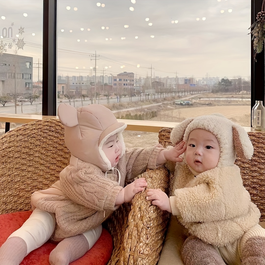 1pc Bonnet Tricoté D'hiver Pour Bébé Avec Oreilles D'ours En - Temu France