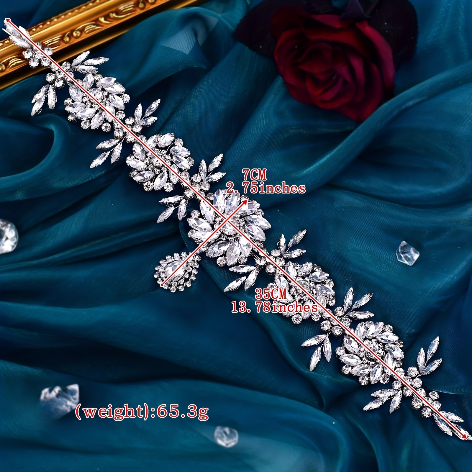 Bridal Rhinestone Hairbands - Intricate Flower Headpieces