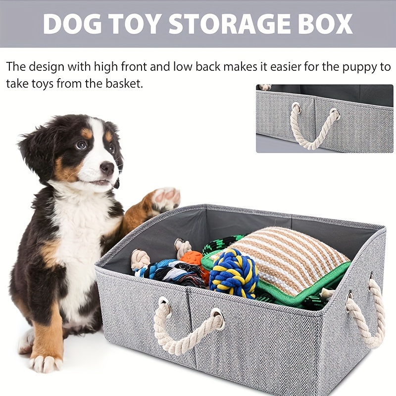 Dog Toy Box Puppy Toy Box Pet Toy Box Storage Pet Toy Organization