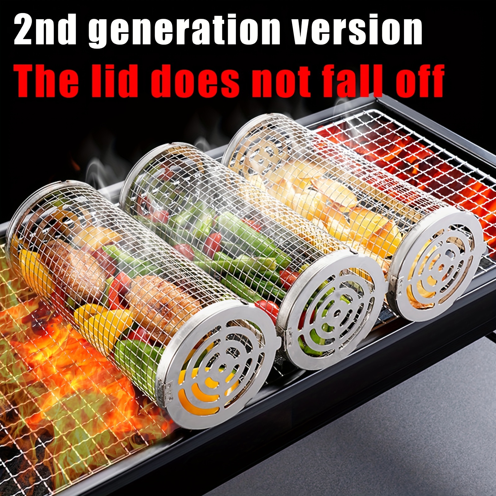 YIYIBYUS 15.94 in. Round Barbecue Grill Net Racks Stainless Steel