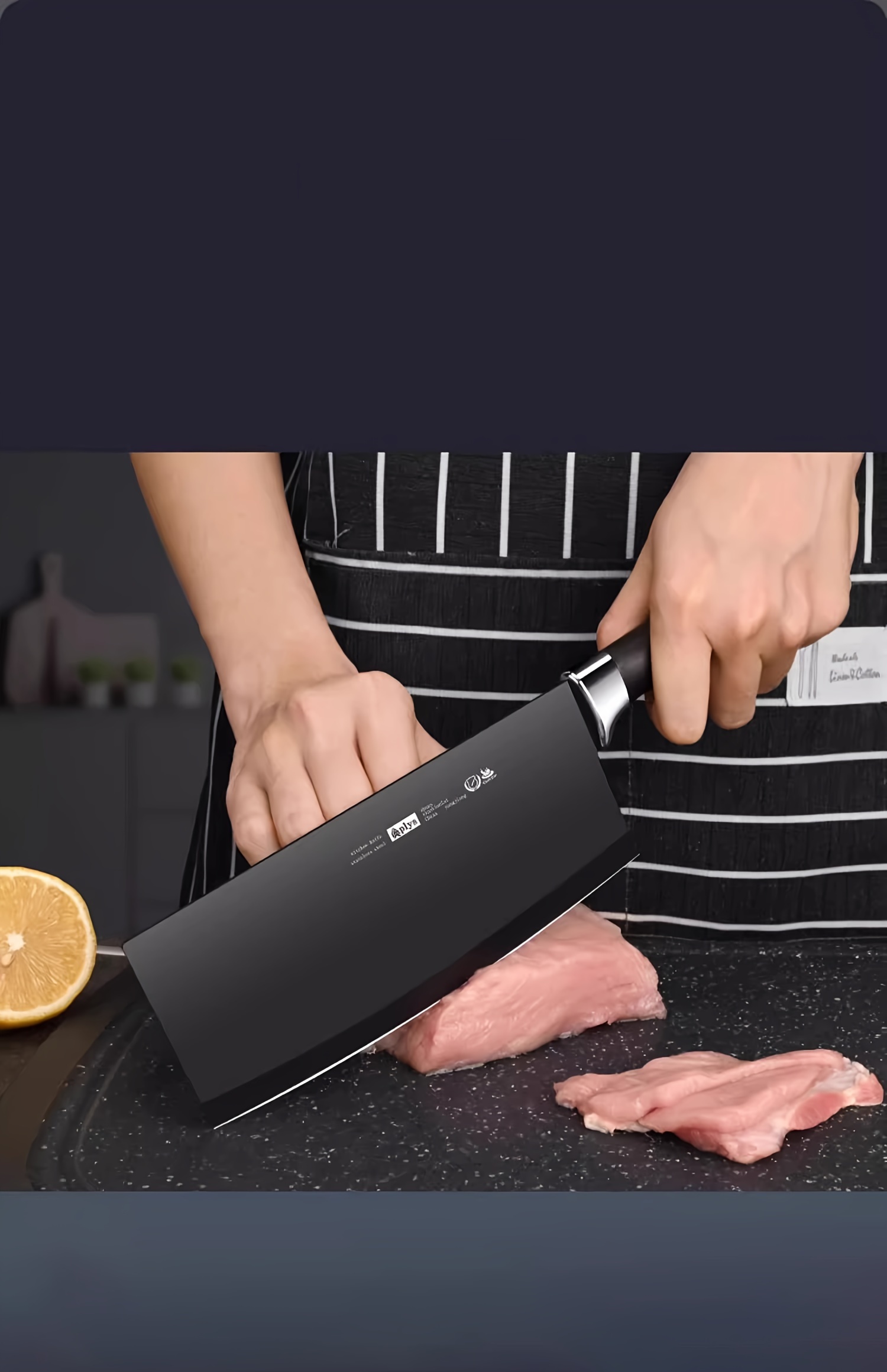 Knife, Rust-proof Black Edge Knife, Comfortable Plastic Black Handle,  Household Rental House Dormitory Knife Set - Temu